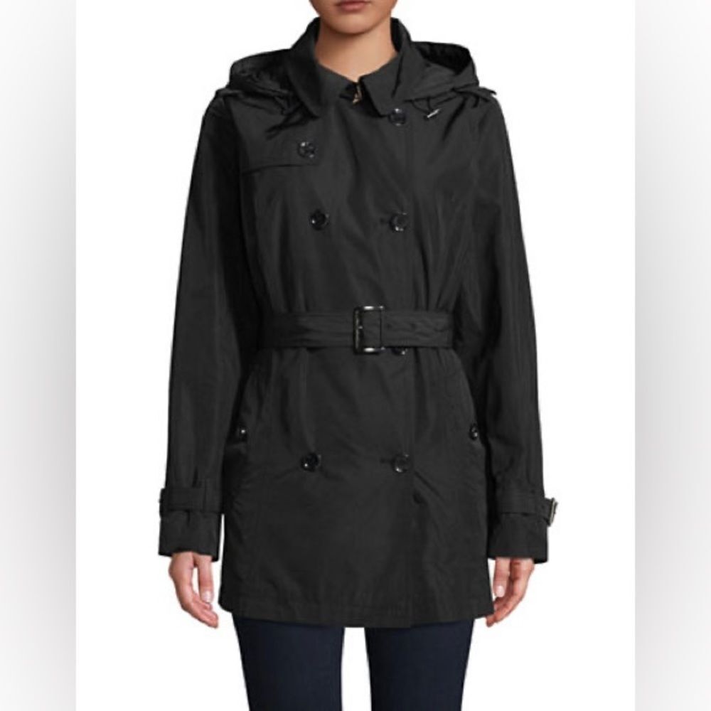 Michael Kors Packable Trench Coat-BLACK-Medium